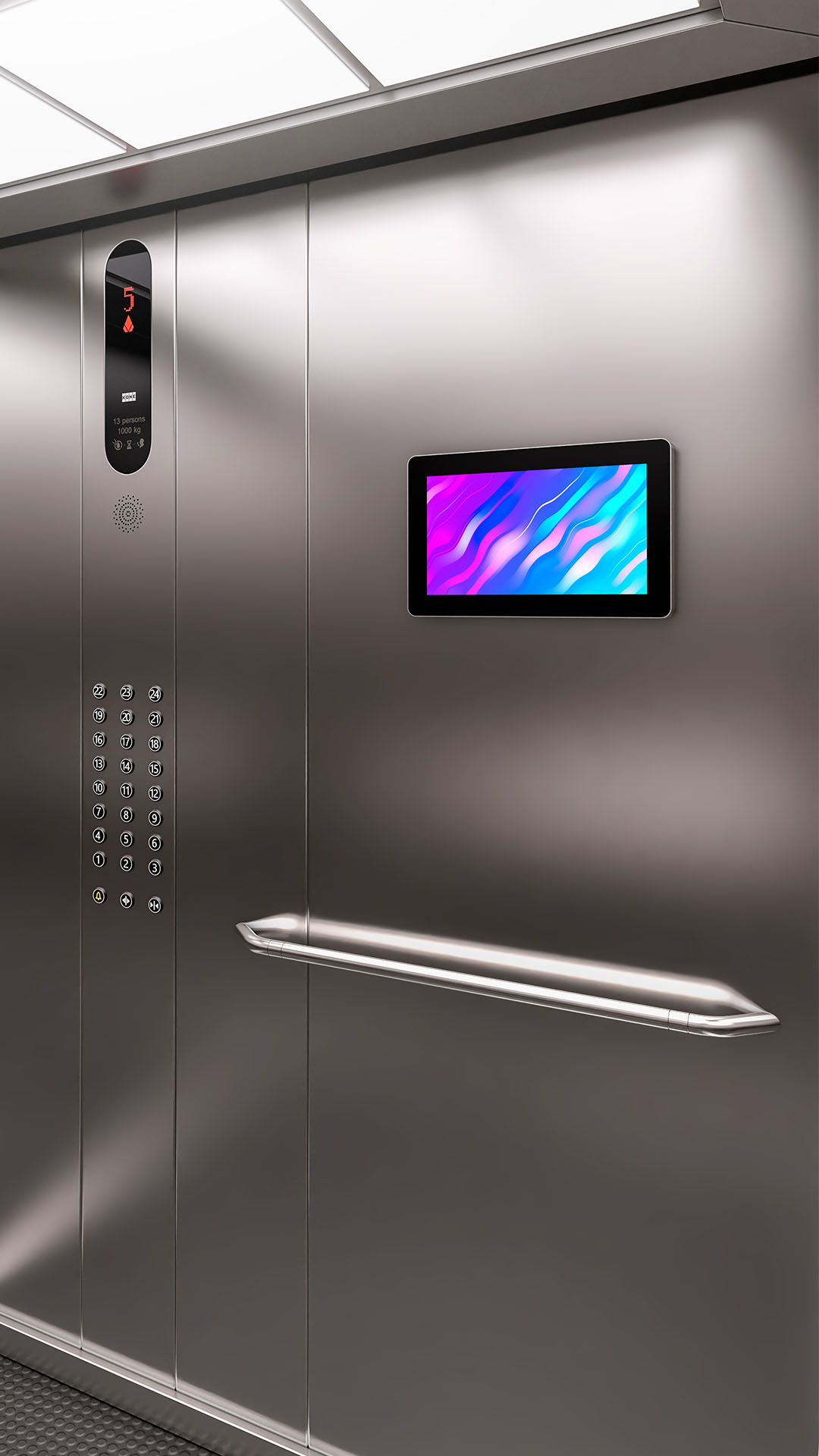 KONE elevator screens by XPOscreens