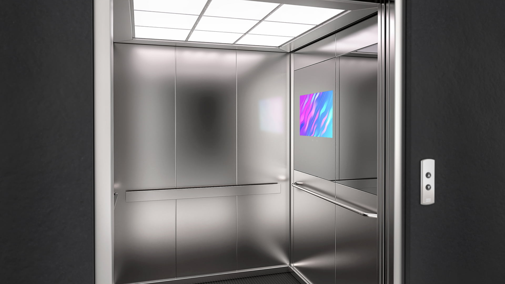 XPO Screens Narrowcasting Digital signage Interio XASTing Elevator Screens