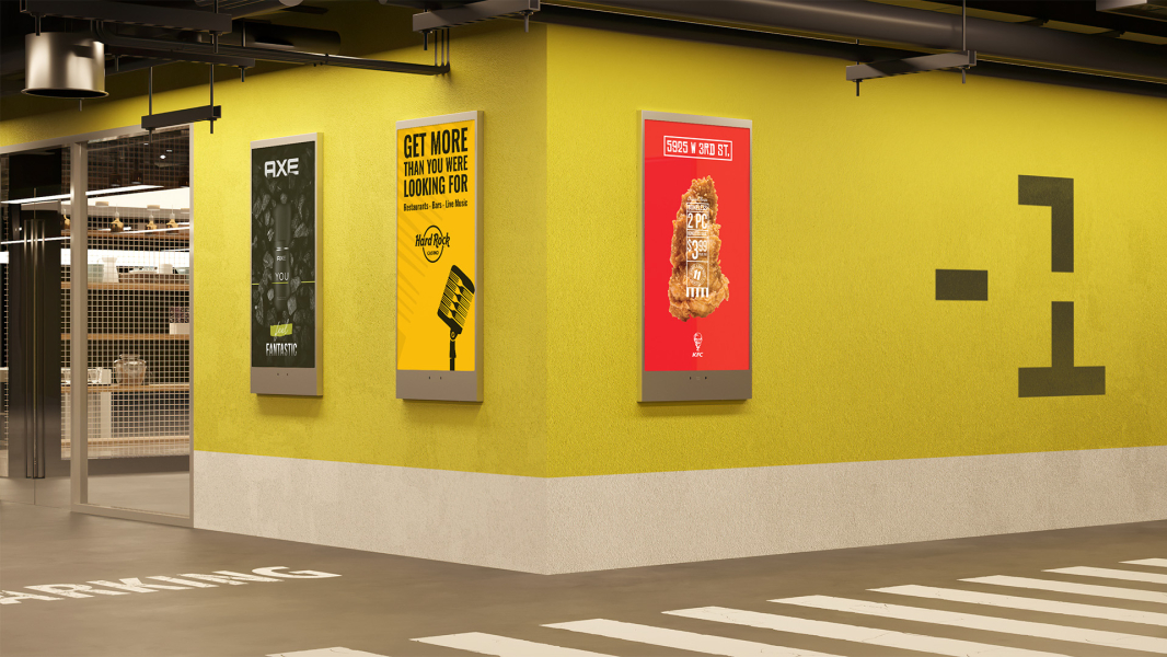 XPO Screens Narrowcasting Digital signage Invite XASTing DOOH Advertising Public buildings Parking garage