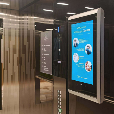 XPO Screens Narrowcasting Digital signage Invite XASTing Elevator Screens Kone dSignage