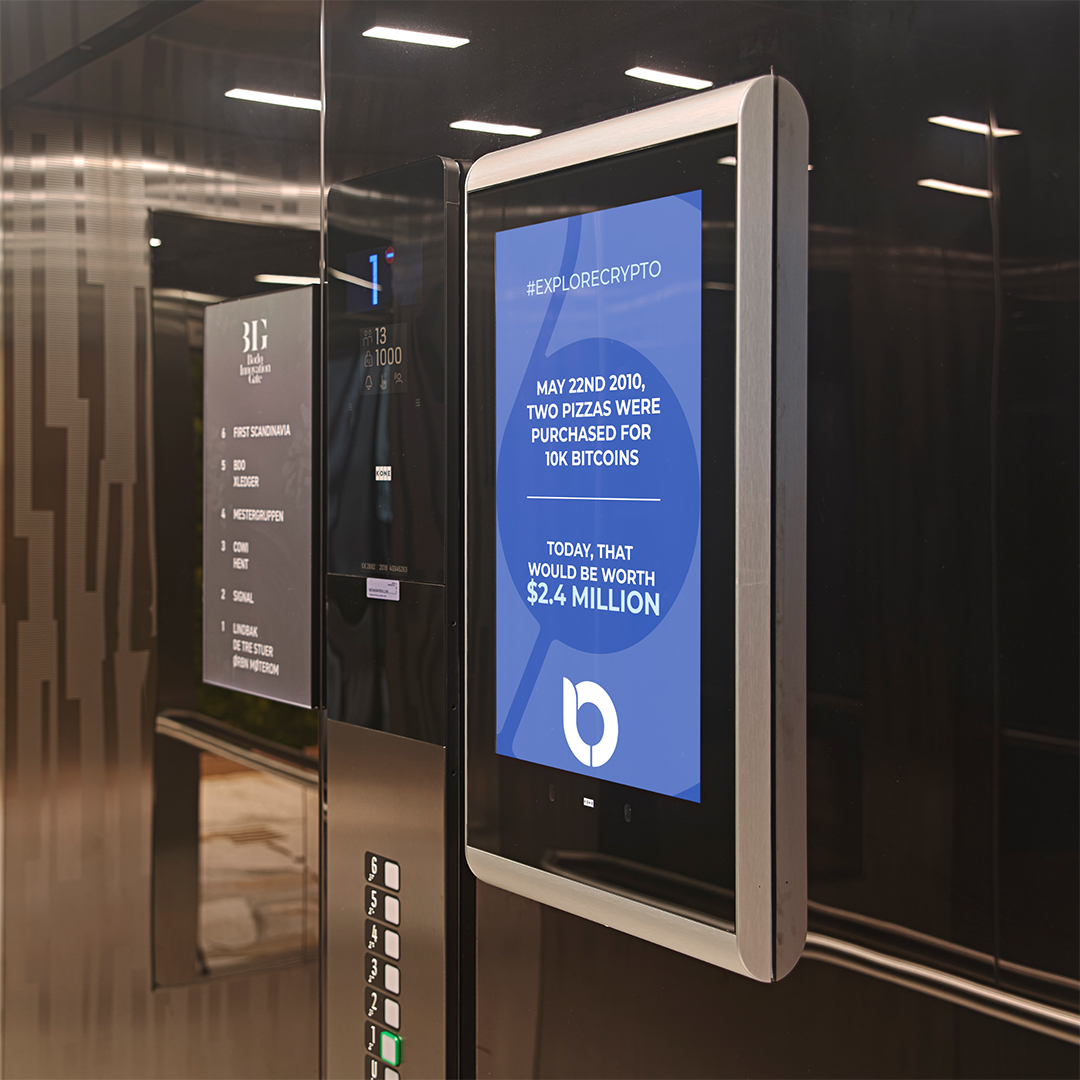 XPO Screens Narrowcasting Digital signage Invite XASTing Elevator Screens DOOH Advertising Kone