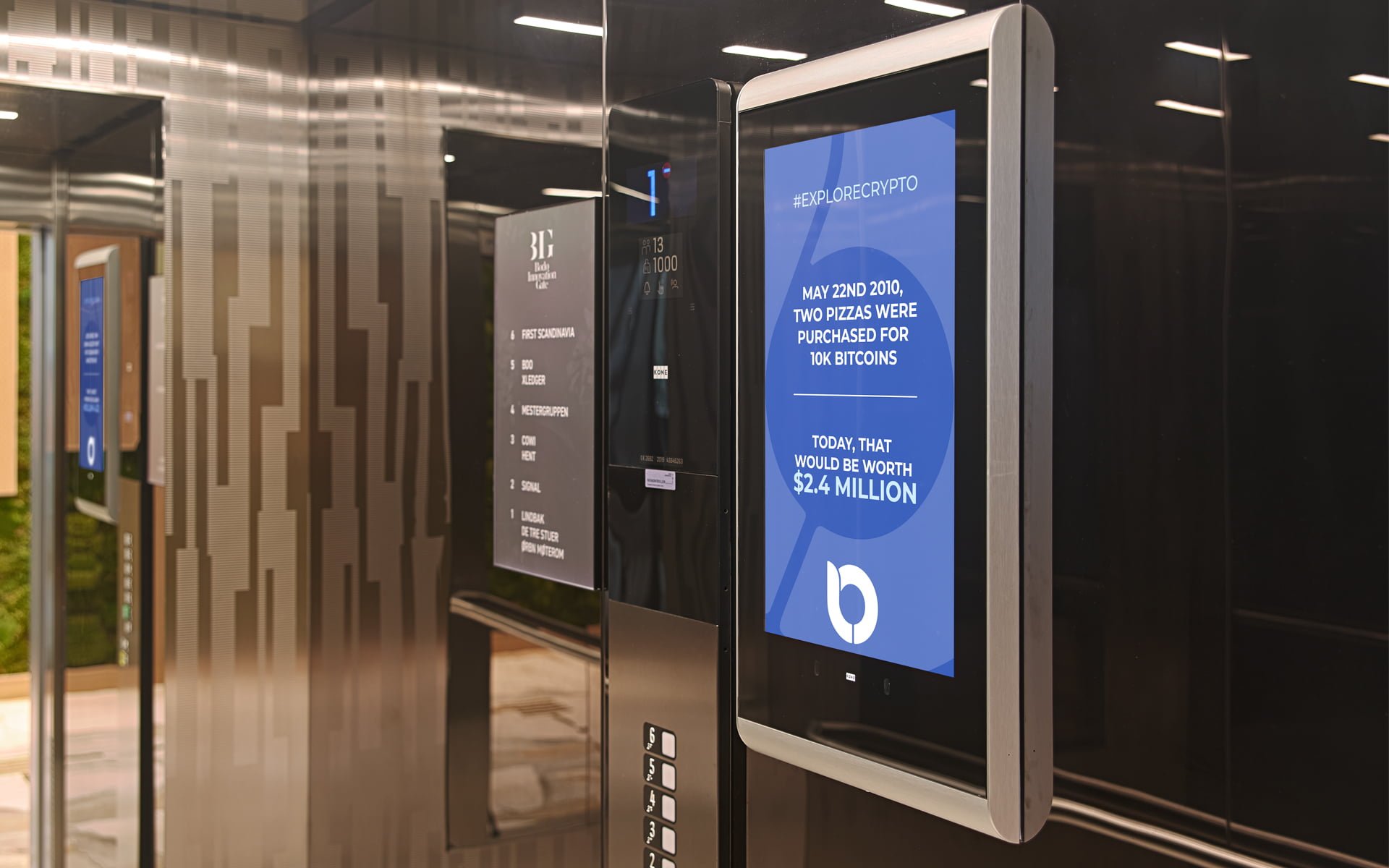 XPO Screens Narrowcasting Digital signage Invite XASTing Elevator Screens DOOH Advertising Kone