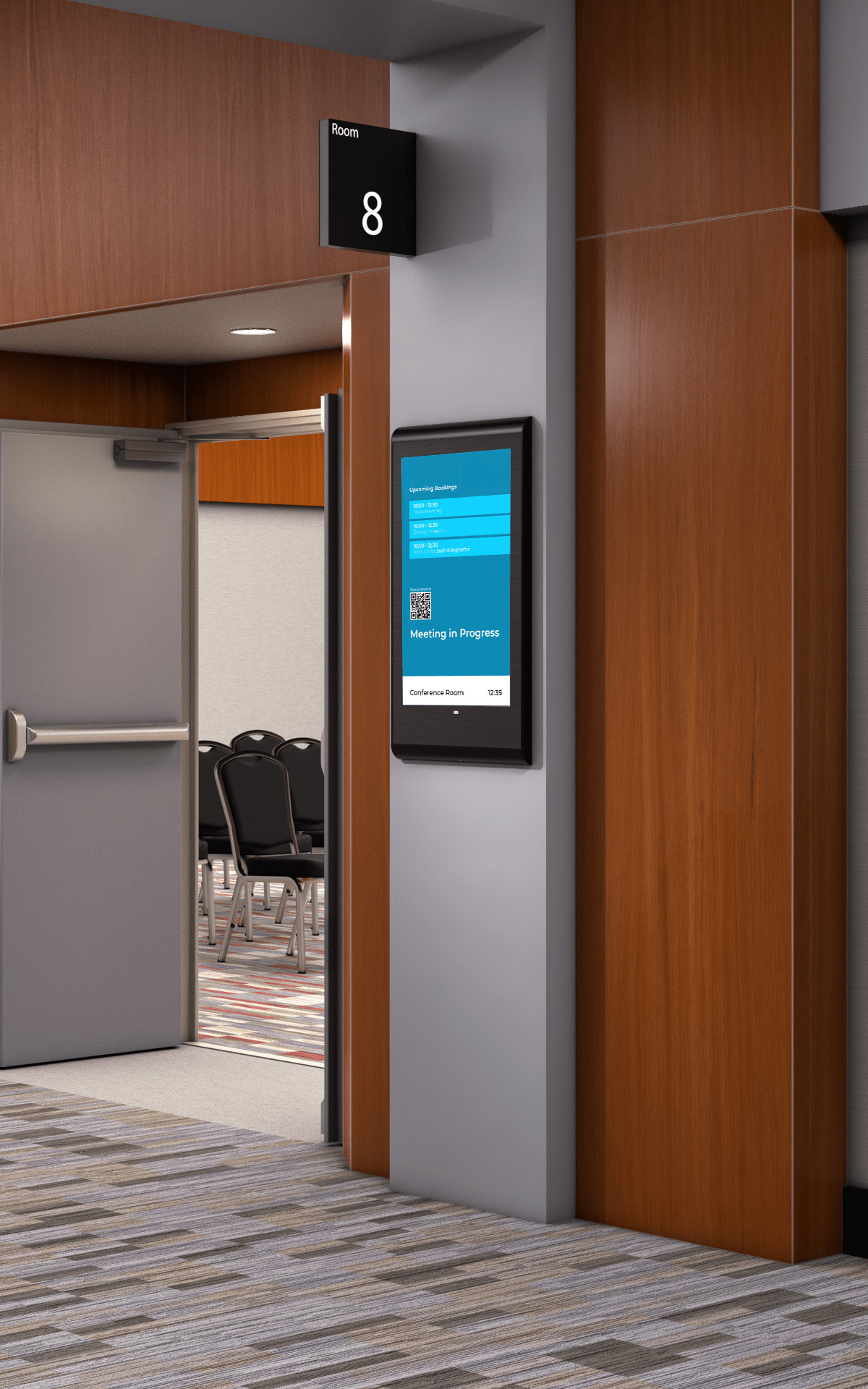 XPO Screens Narrowcasting Digital signage Invite XASTing Smart buildings Meetingroom