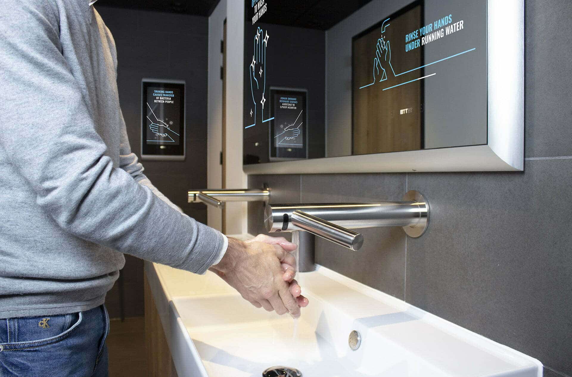 XPO Screens Narrowcasting Digital signage Invite XASTing Restroom media Smart mirrors Hygiene BTT