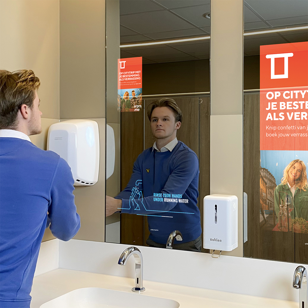 XPO Screens Narrowcasting Digital signage Invite XASTing DOOH Advertising Restroom media Smart mirrors