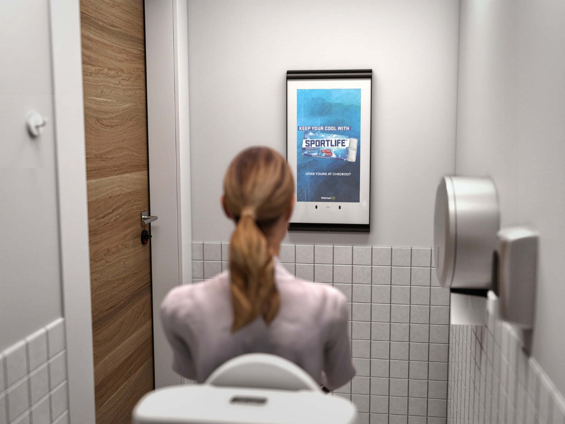 XPO Screens Narrowcasting Digital signage Invite XASTing DOOH Advertising Restroom media Sportlife