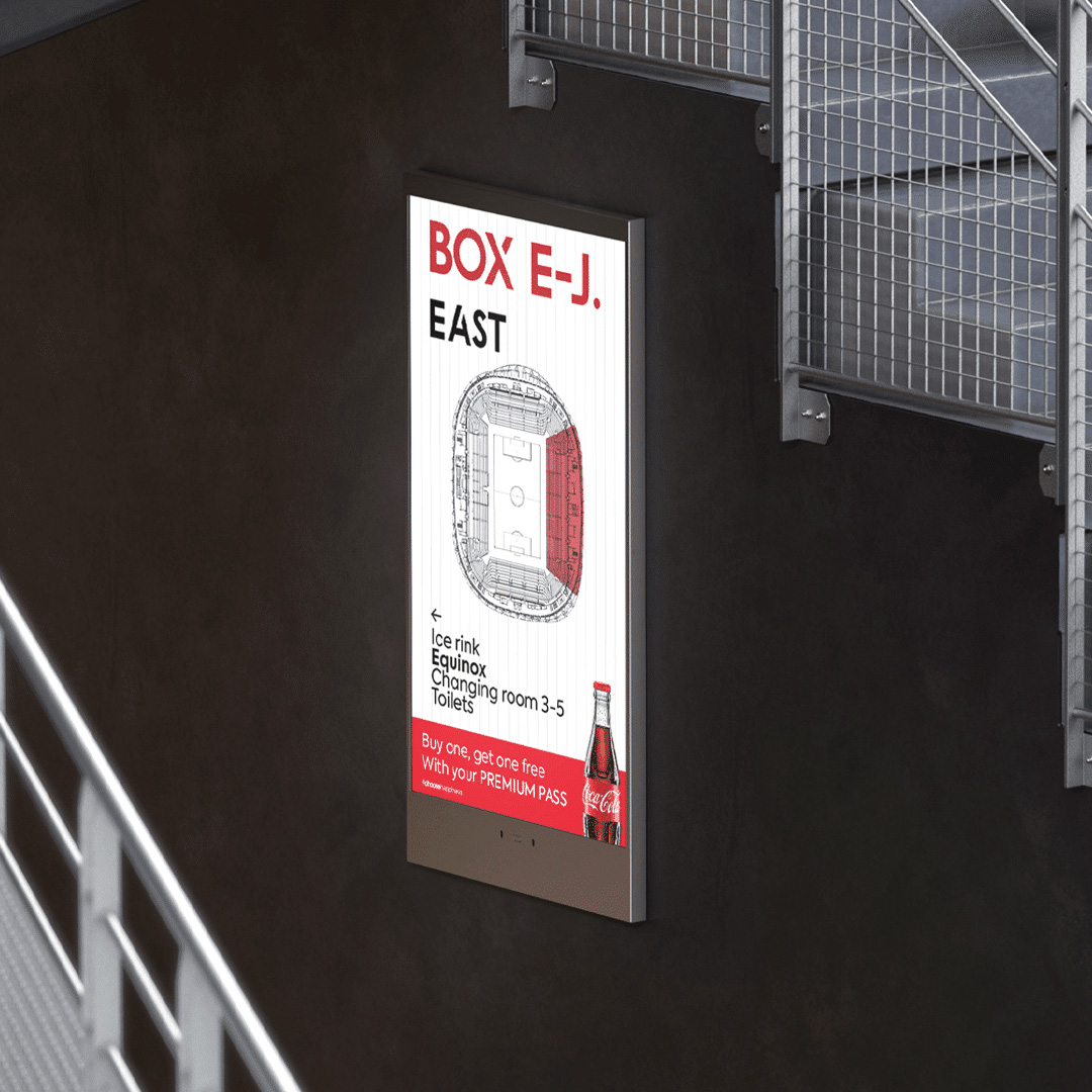 XPO Screens Narrowcasting Digital signage Invite XASTing DOOH Advertising Public buildings Wayfinding Coca Cola